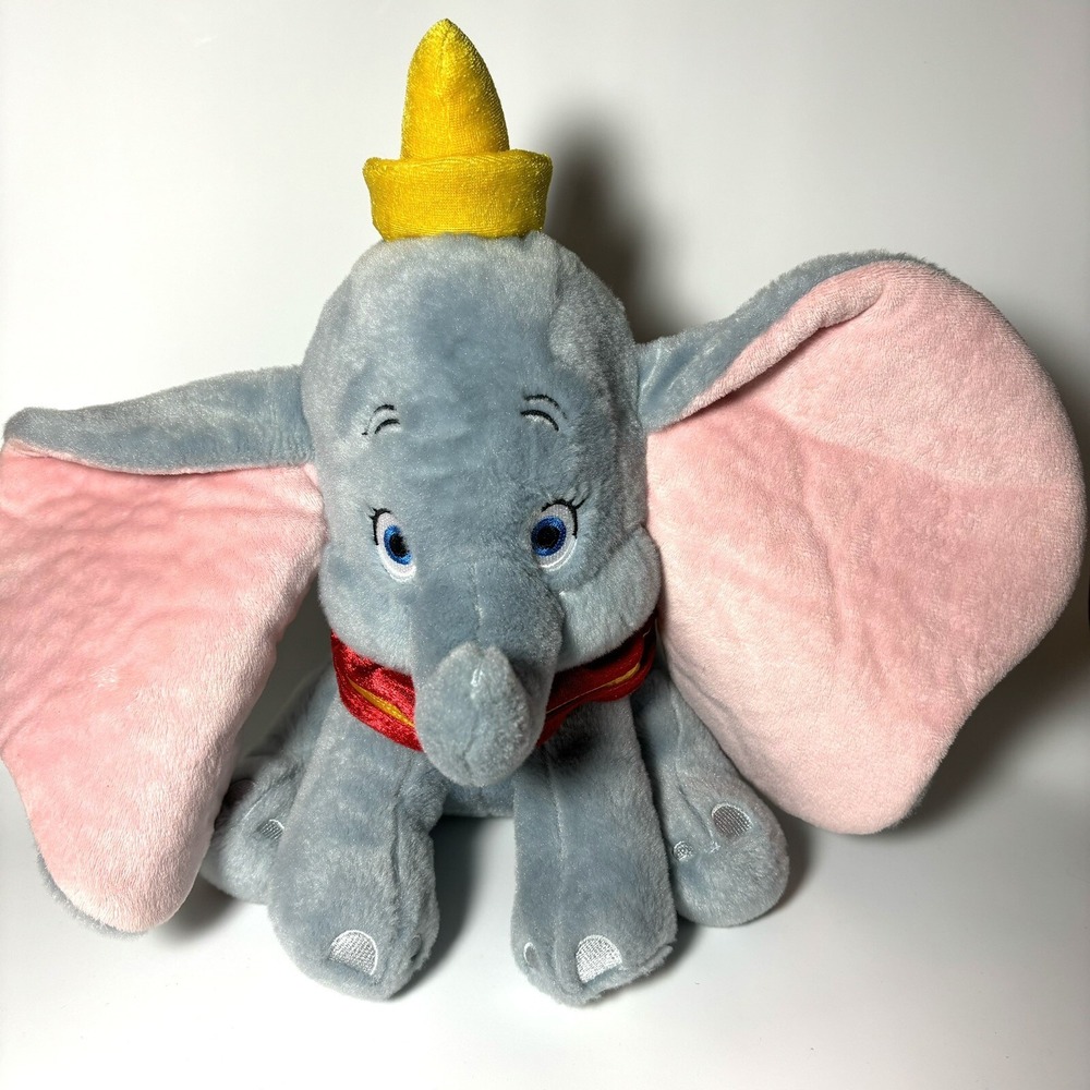 Disney Store Dumbo Gray Soft Plush 12” Elephant Big Giant Ears Excellent Cond.